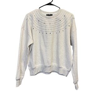 NWT Women’s T.E By Tracy Evan’s Size Small Gray Embellished Pullover Sweatshirt